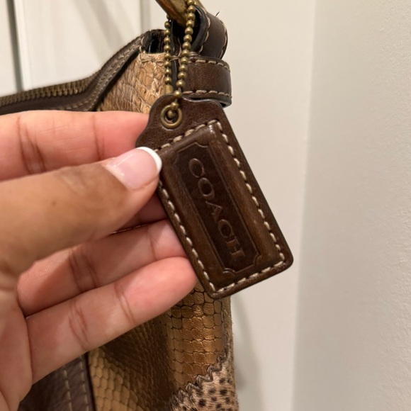 Coach Y2K Patchwork Animal Print Hobo Shoulder Bag Purse - Picture 2 of 7